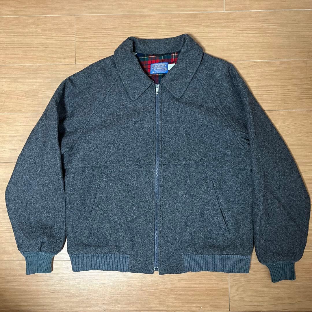 美品 70s ペンドルトン ウールブルゾン チャコールグレー
