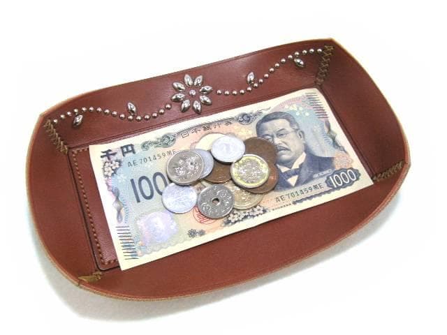 栃木レザー 小物入れトレー キャッシュトレー インテリアトレイ 本革