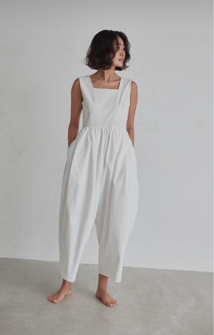 Nala ナラ　cactus カクタス　オールインワン　ホワイト　S