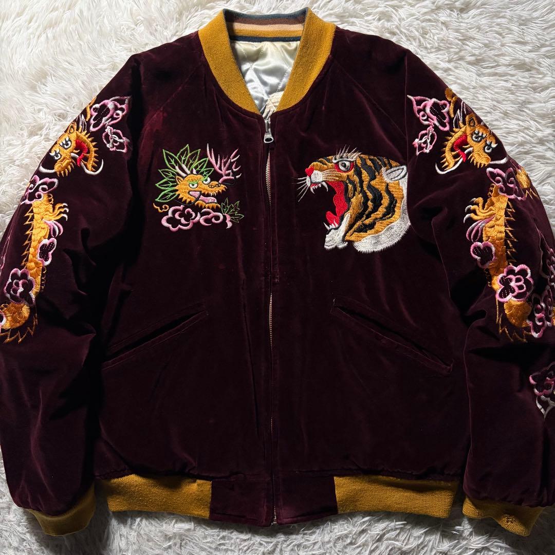 【雰囲気抜群】House of Blues スカジャン　リバーシブル　別珍　40