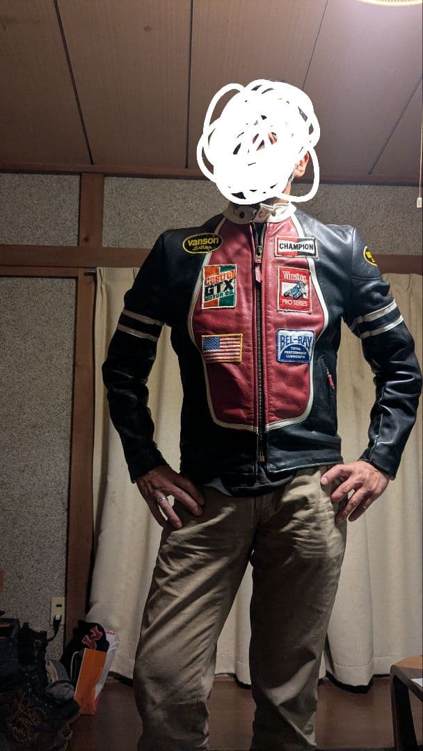 バンソン　rjp アメカジ　ライダースジャケット