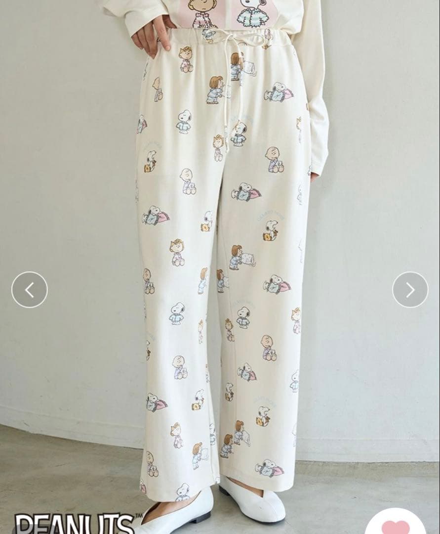 【匿名配送】ジェラートピケ　スヌーピー　ルームウェア　上下セット