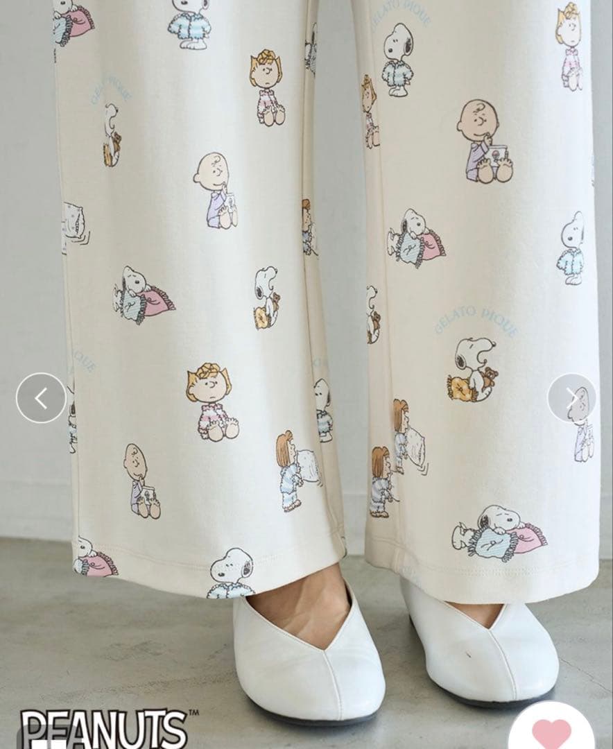 【匿名配送】ジェラートピケ　スヌーピー　ルームウェア　上下セット