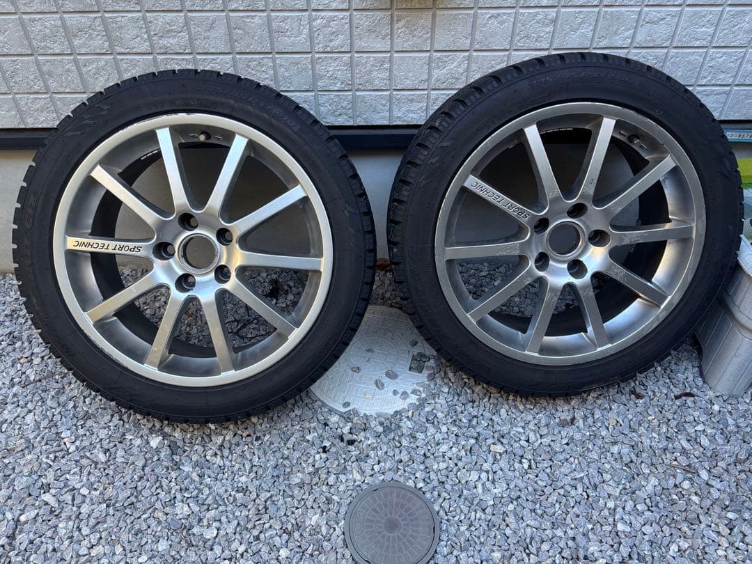 引き取り限定VWゴルフ7 スタッドレス ホイール付 17インチ 2023年製