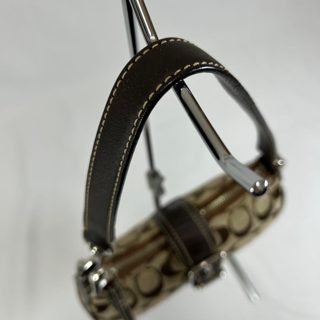 【極美品】コーチ 6362 ソーホー シグネチャー ワンハンドバッグ 肩掛け 茶