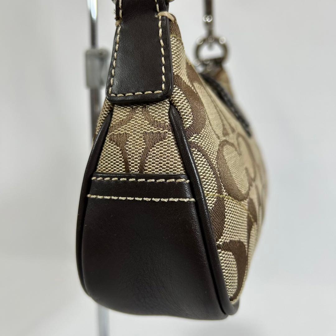 【極美品】コーチ 6362 ソーホー シグネチャー ワンハンドバッグ 肩掛け 茶