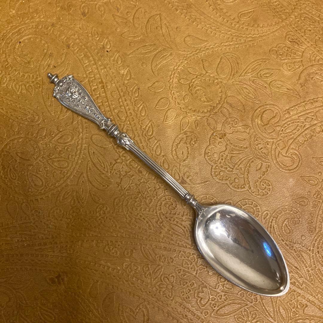 【純銀/約41g】ドイツ ティースプーン/12cm【マスカロン】