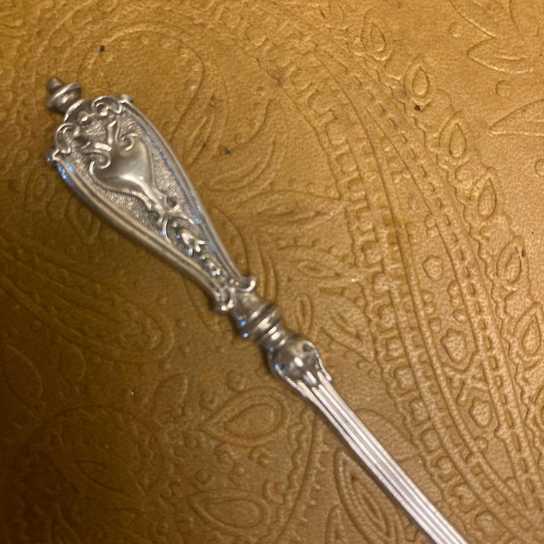 【純銀/約41g】ドイツ ティースプーン/12cm【マスカロン】