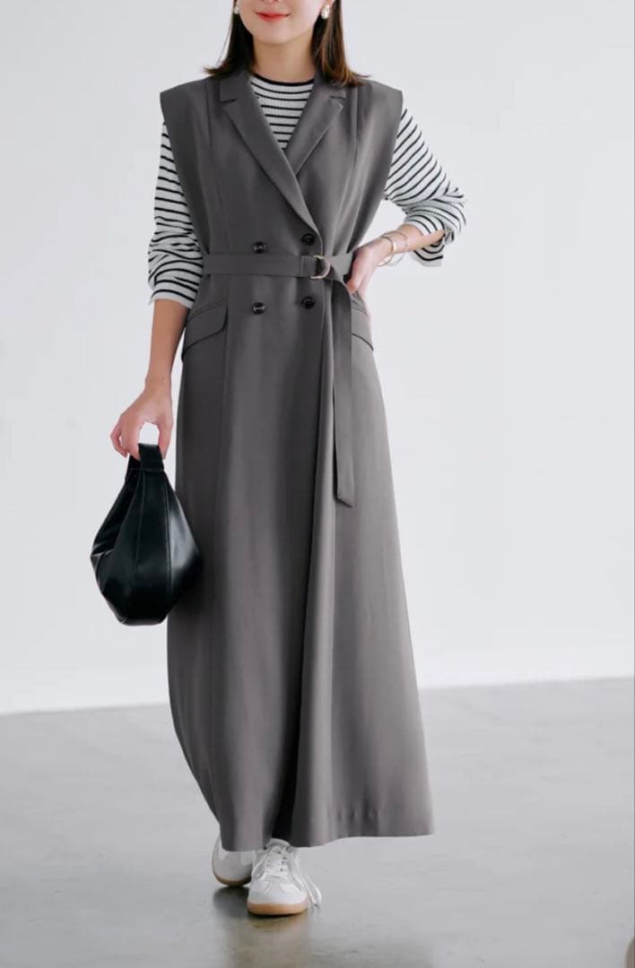 新品 タグ付 COHINA コヒナ テーラーカラーオールインワン regular