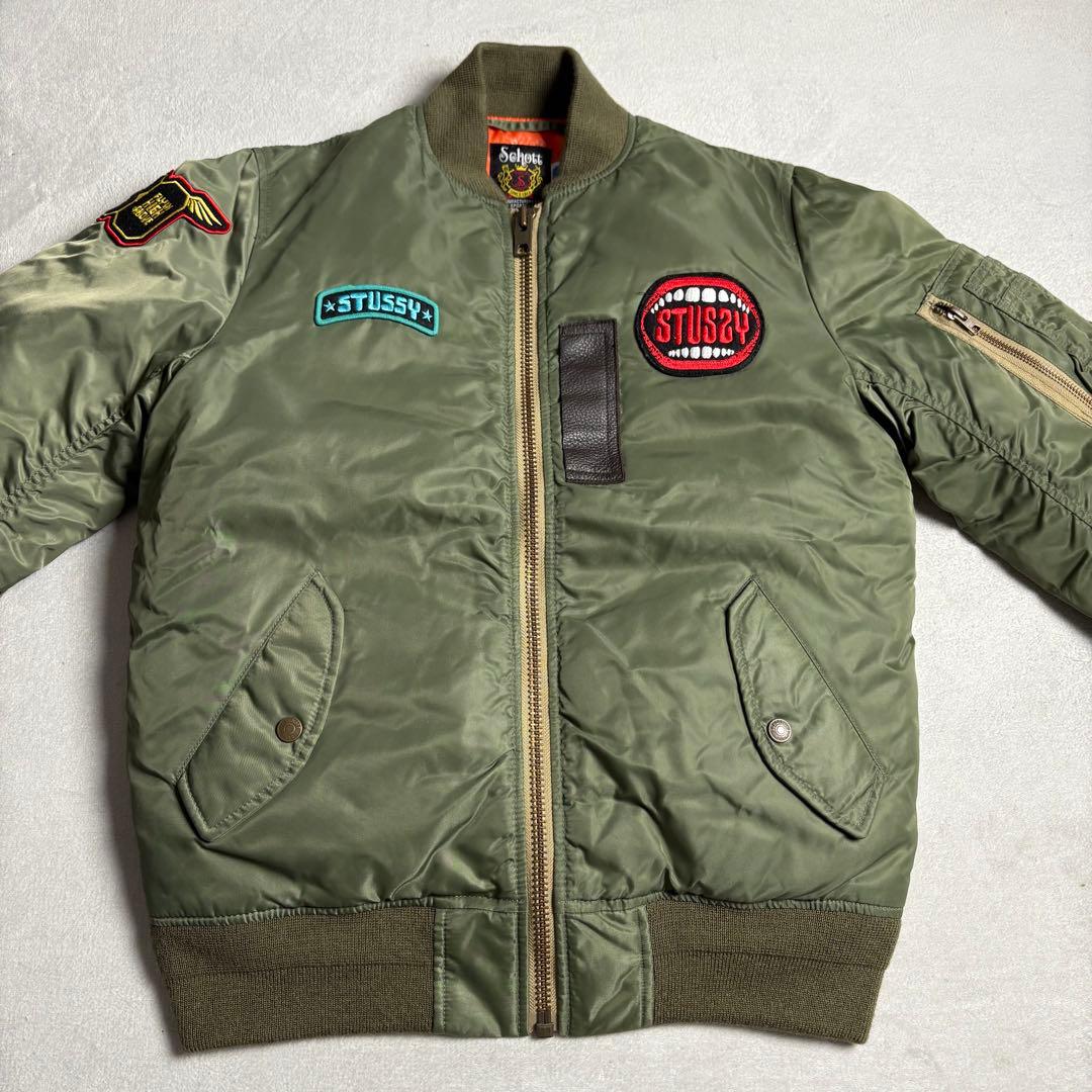 stussy schott ショット　コラボ　ma1フライトジャケット