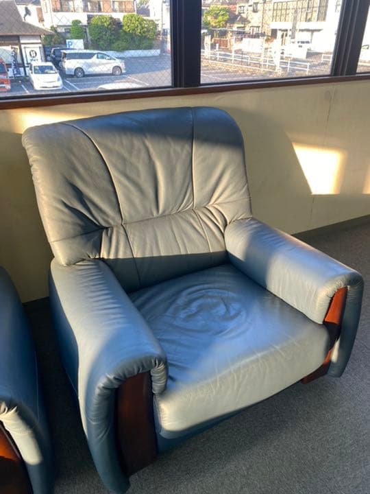 本革シングルソファ(回転式) 値下げしました