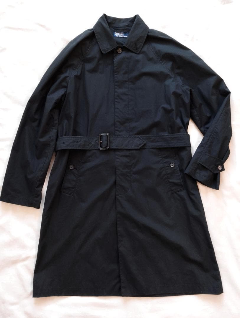 Ralph Lauren ラルフローレン　ステンカラーコート　ベルト付き　M　黒