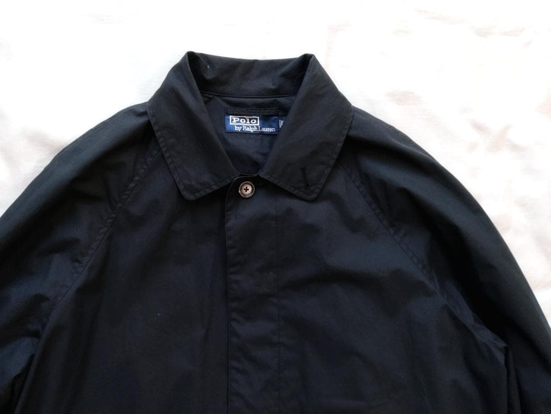 Ralph Lauren ラルフローレン　ステンカラーコート　ベルト付き　M　黒