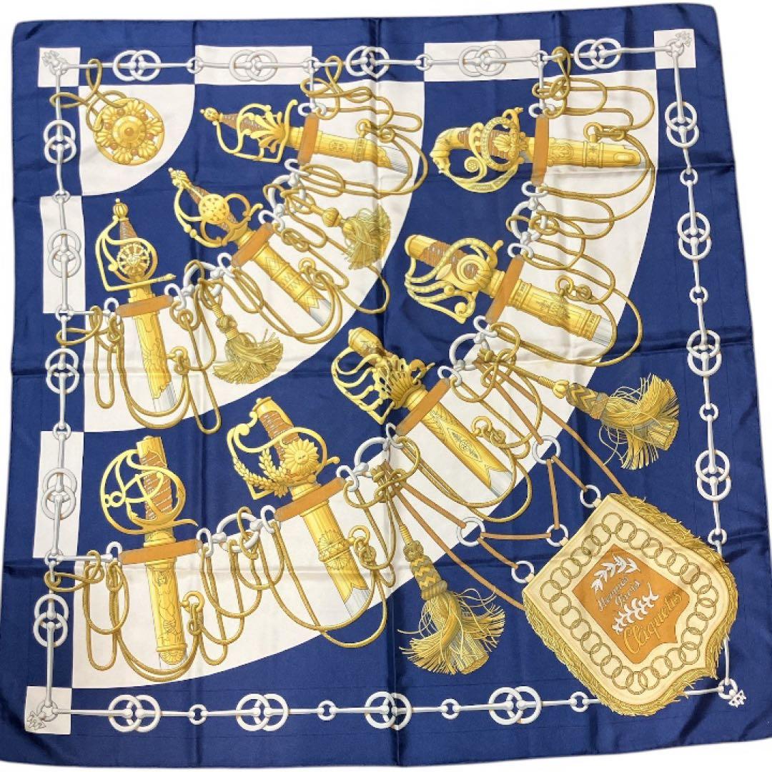 エルメス　カレ90「クリケティス」（Cliquetis）　スカーフ