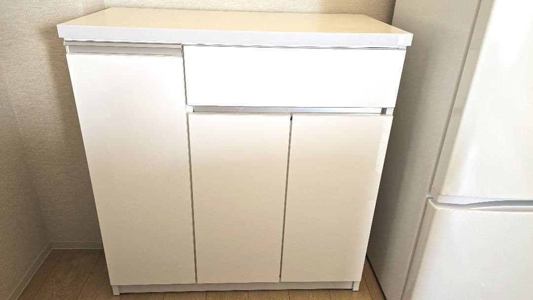 【2月末まで】ニトリ 食器棚 キッチンカウンター(90 WH)