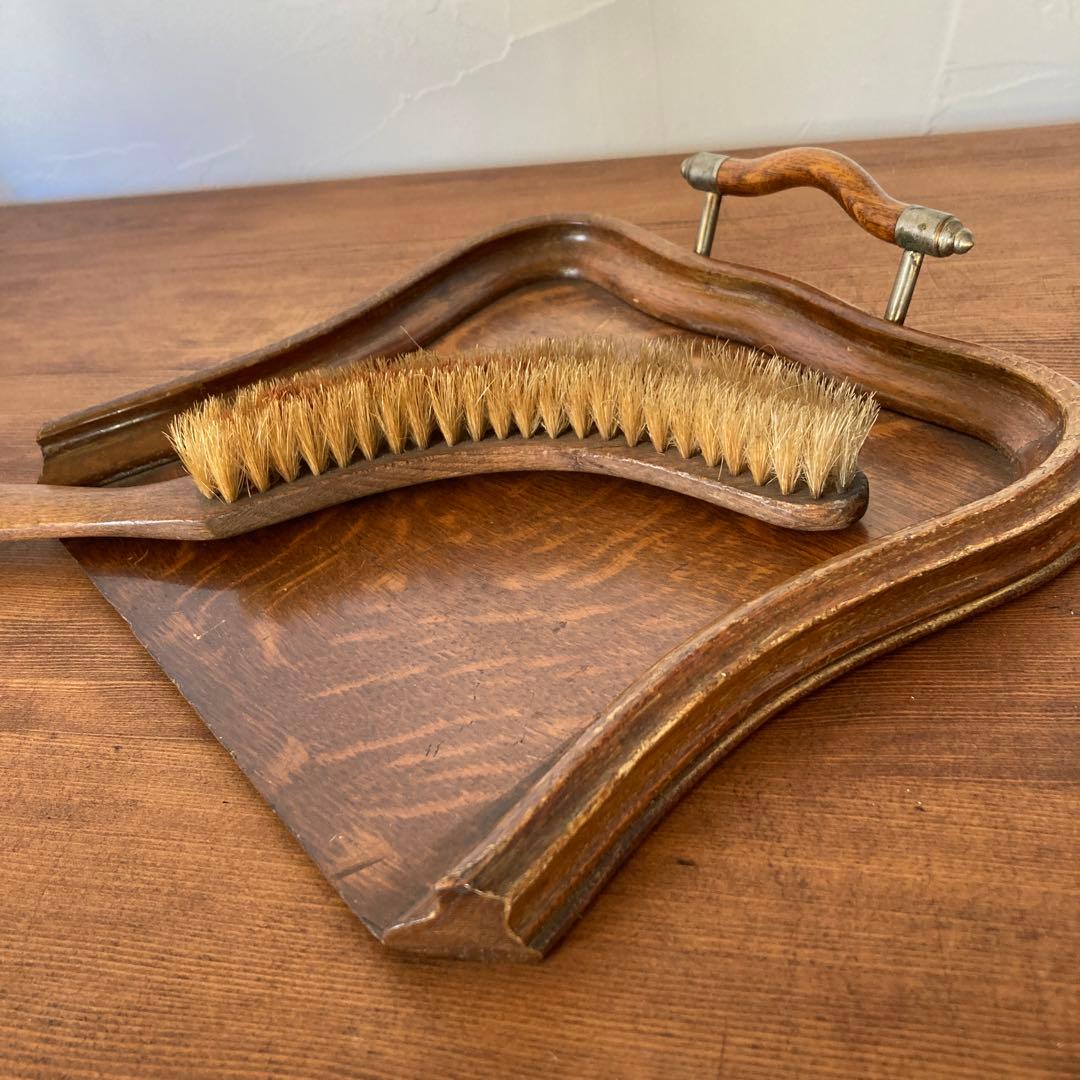 イギリスアンティーク　ダストパン＆ブラシ　ちりとり　英国