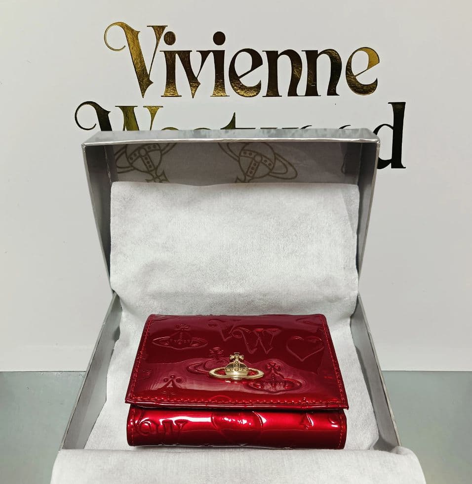 【新品】Vivienne Westwood 3つ折り財布 エナメル 赤 正規品