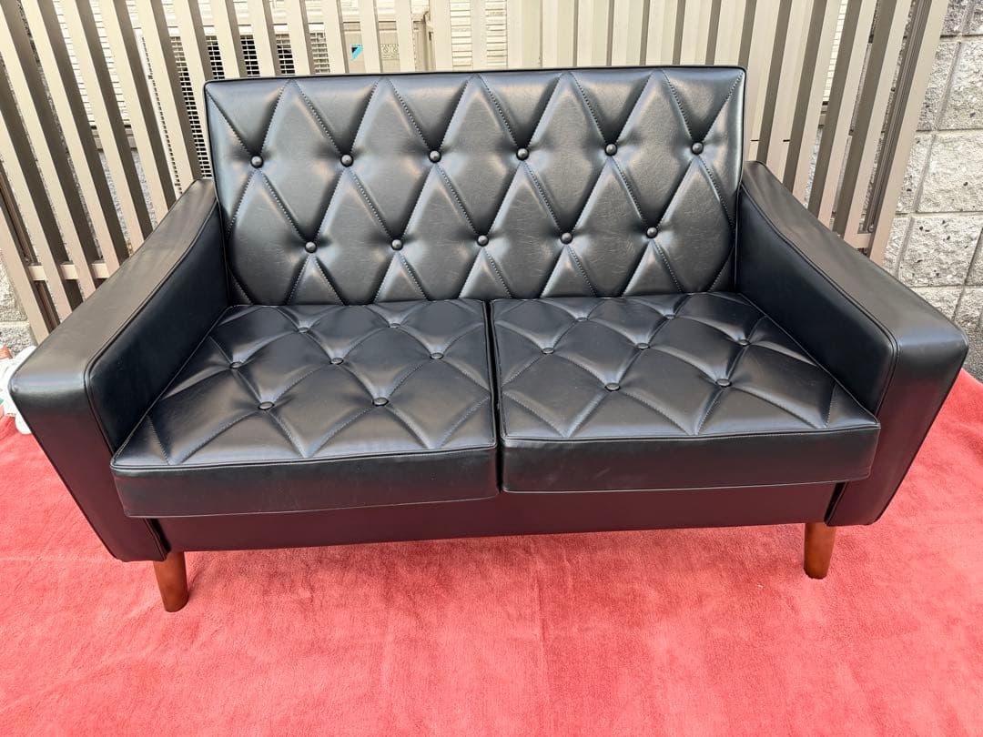 奈良Karimoku カリモク60 ロビーチェア 2シーター 2人掛けソファ2P