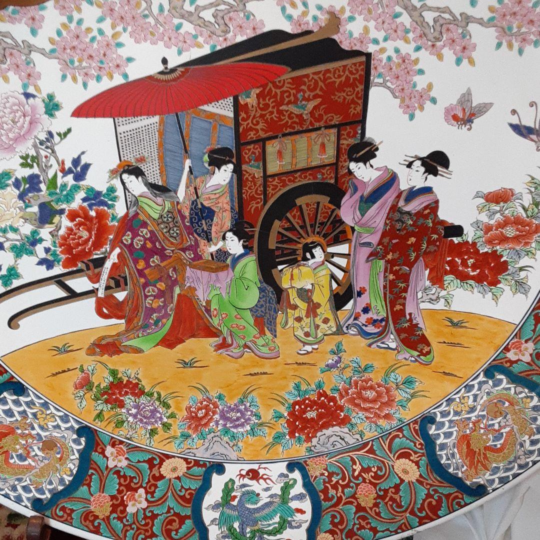 陶器　大きな赤絵の皿