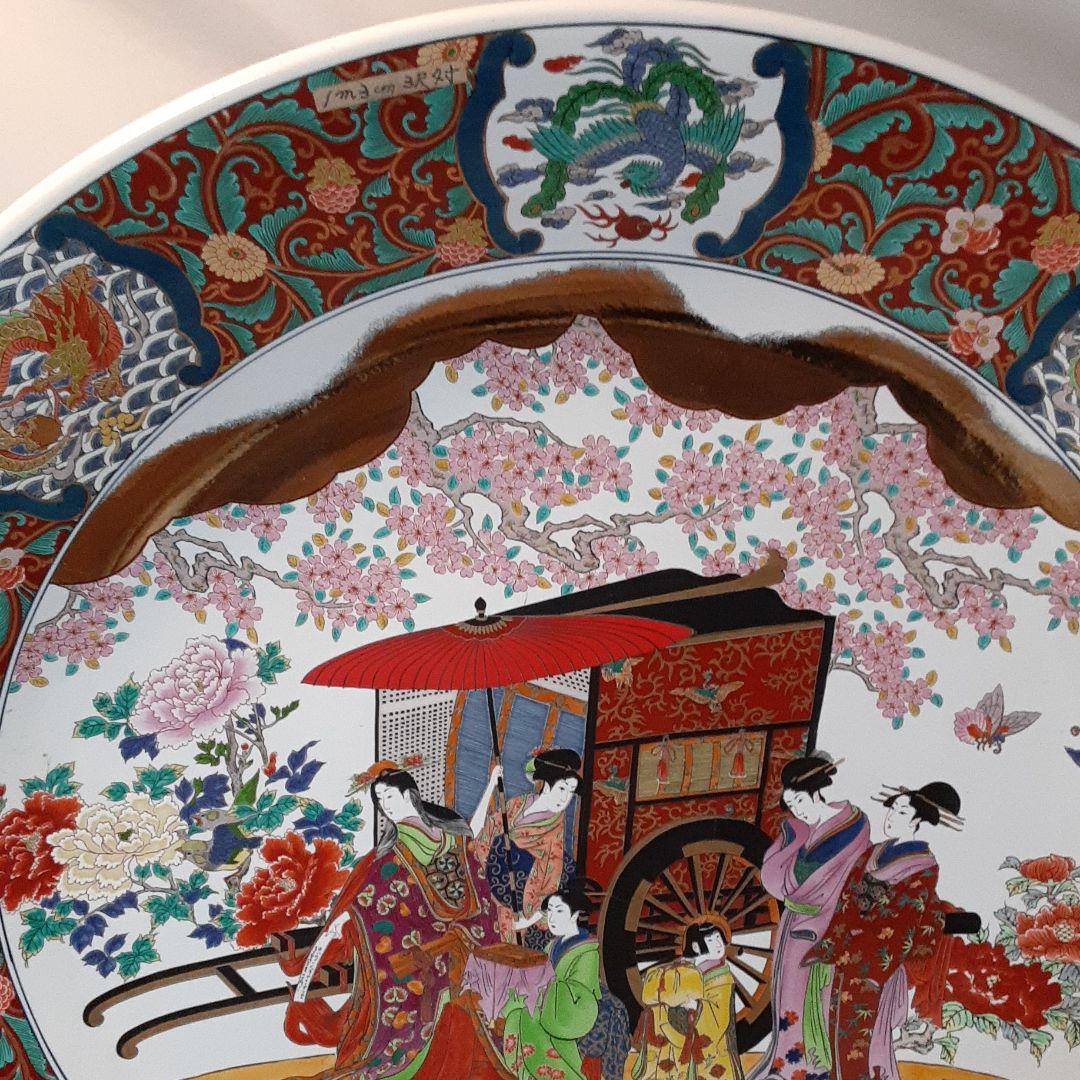 陶器　大きな赤絵の皿