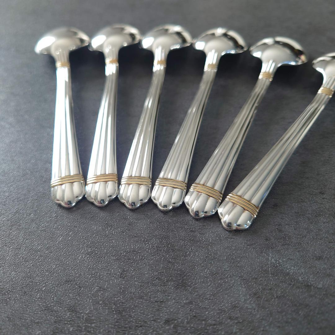 希少 美品 クリストフル アリアゴールドリング コーヒースプーン 6点