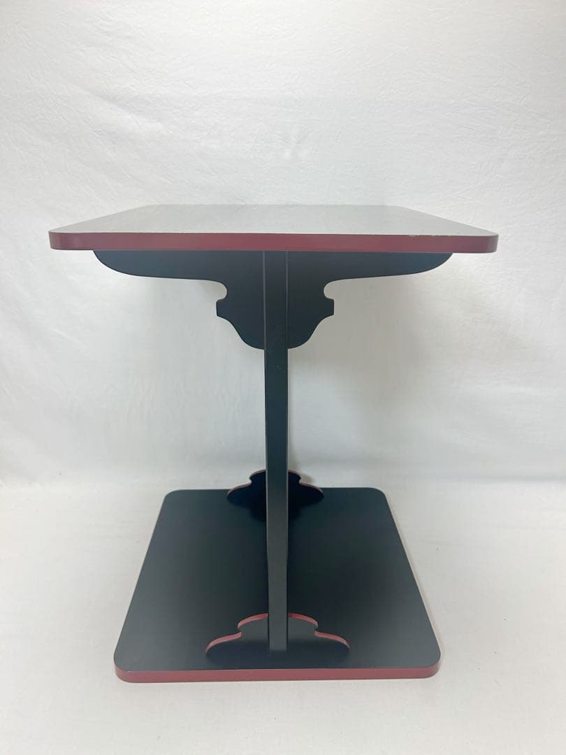 美品 茶道具 平悠棚 鵬雲斎好写 桐爪紅 柿合塗 組み立式 元箱