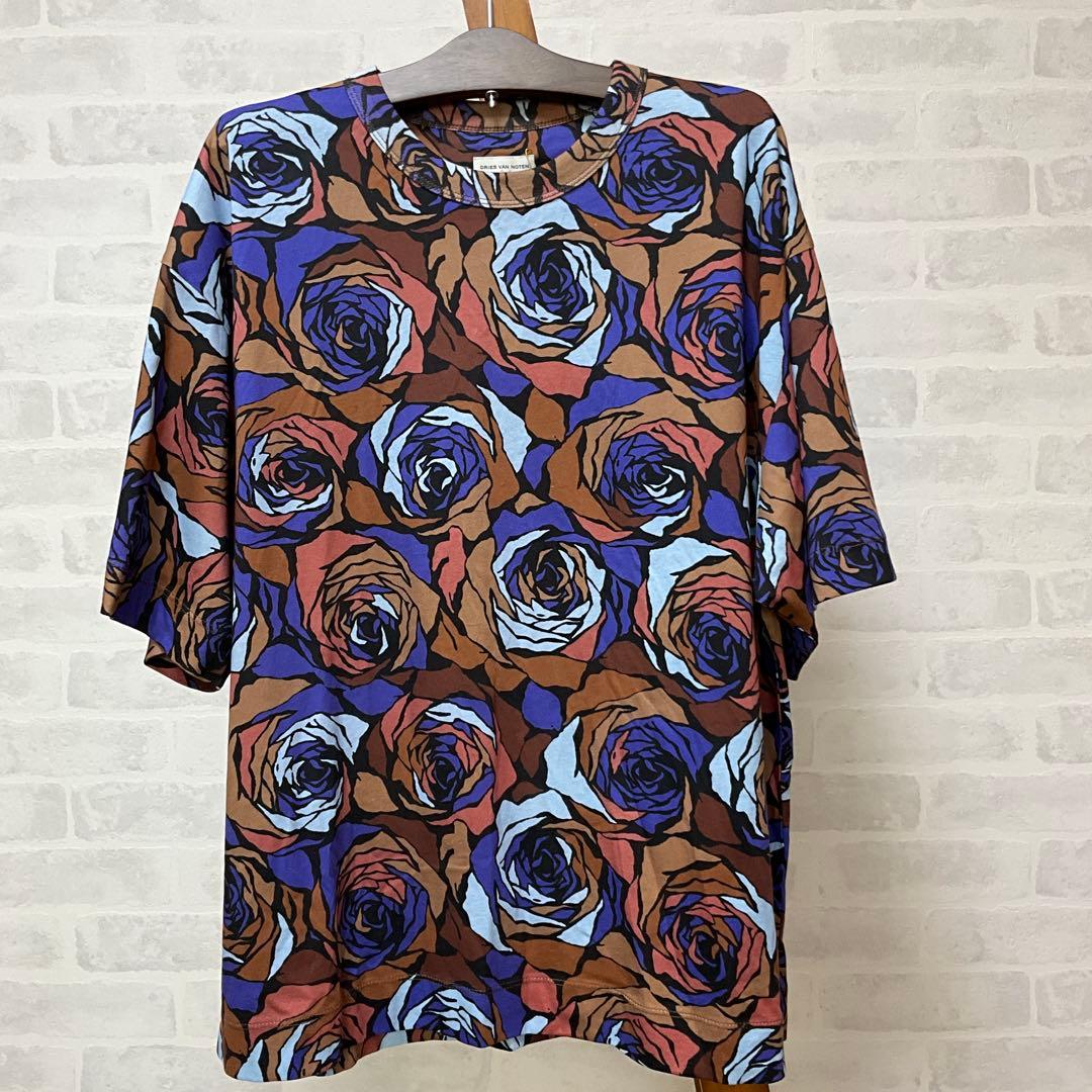 DRIES VAN NOTEN 21AW ドリスヴァンノッテン ローズ柄Tシャツ