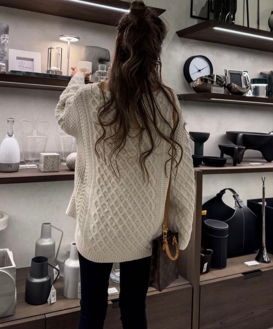 ☆Glam Lips☆ケーブルニットプルオーバー☆