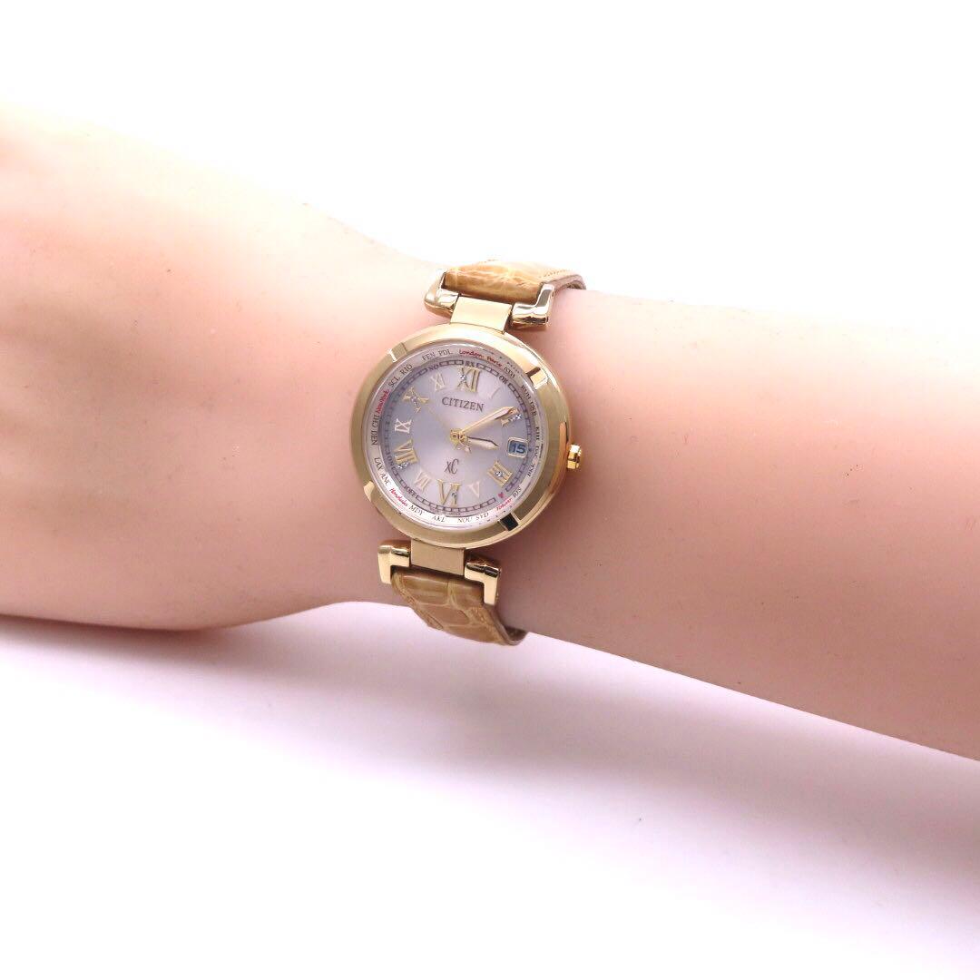 極美品 EC1115 08A クロスシー 電波ソーラー シチズン 時計 ゴールド