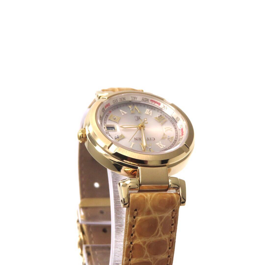 極美品 EC1115 08A クロスシー 電波ソーラー シチズン 時計 ゴールド