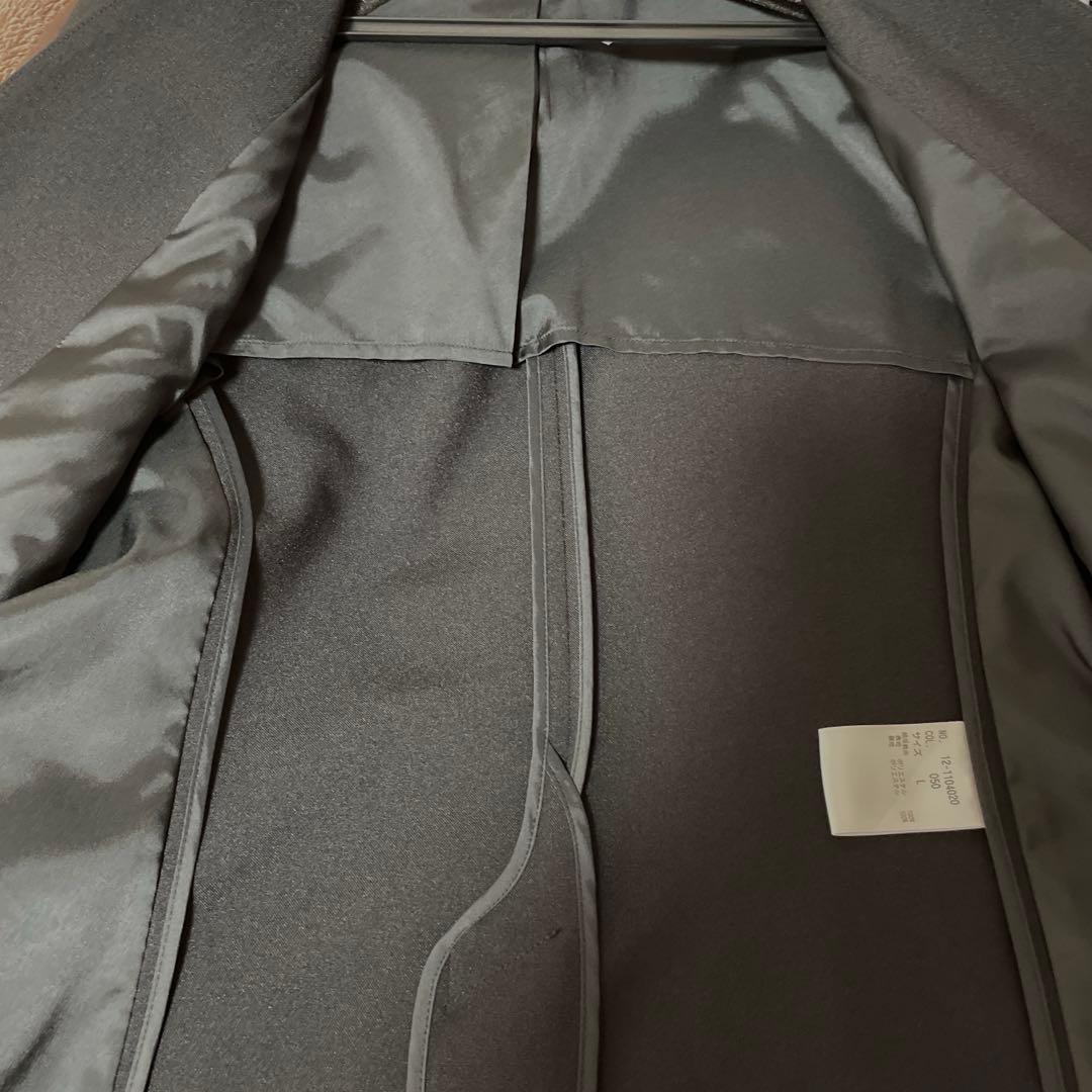 【美品】PLST プレミアムオックスパンツスーツ上下3点セット ブラックLサイズ