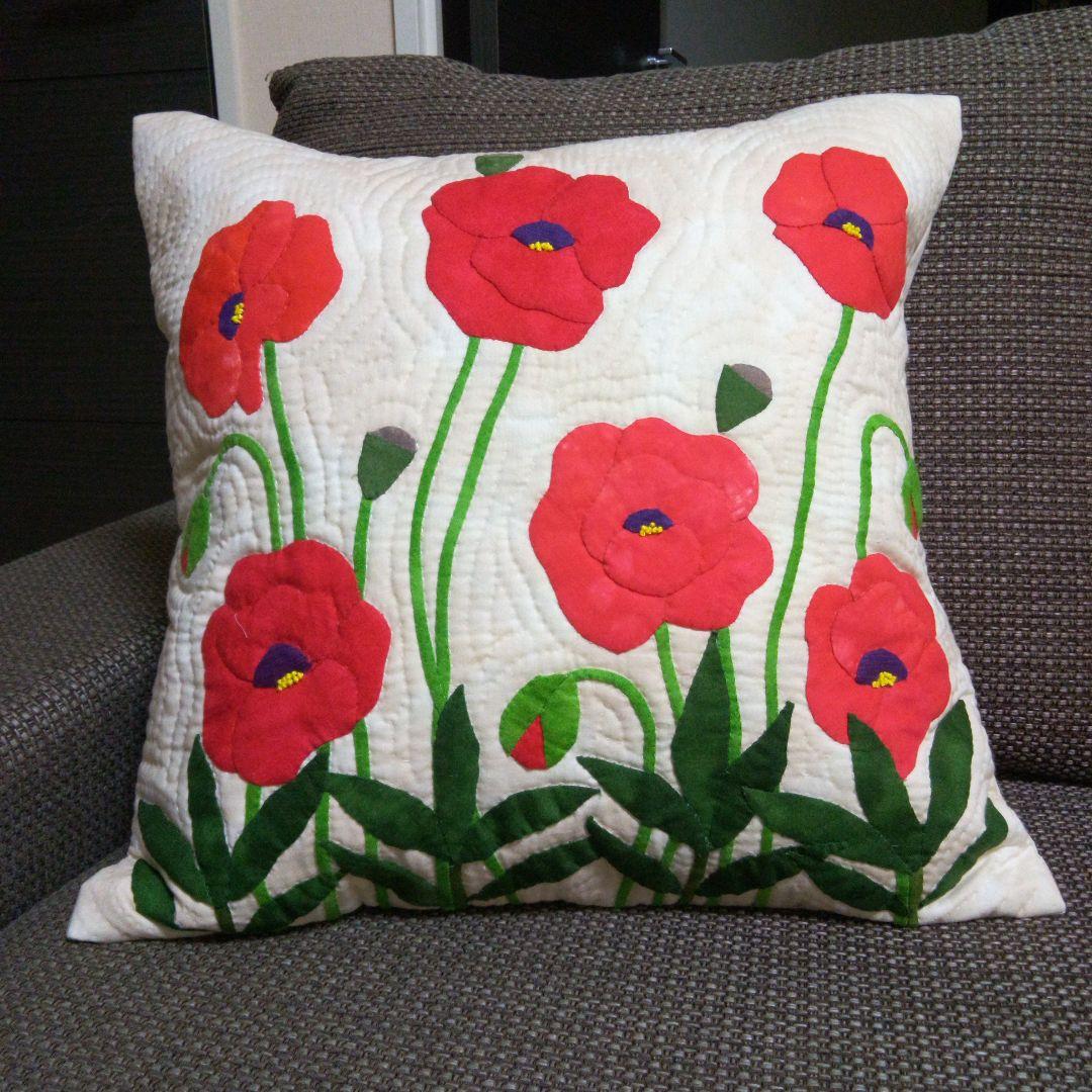 ハワイアンキルトクッションカバーポーチ