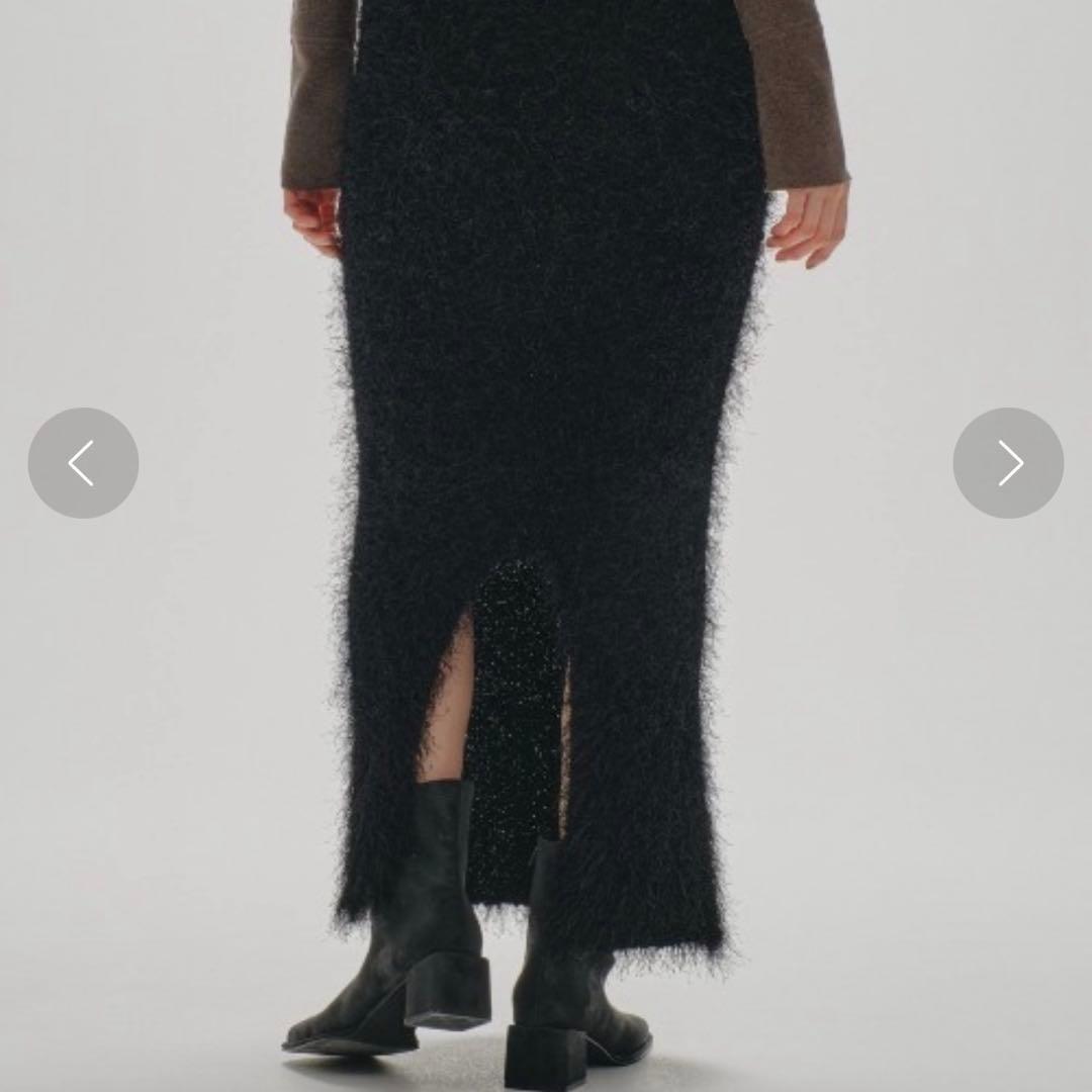todayful Shaggy Knit Skirt ブラック　38