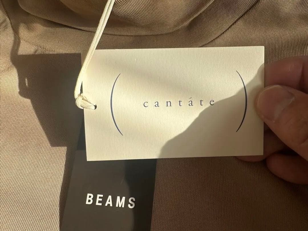 ま*る様 cantate 　コットンタートルネックカットソー　46 BEIGE