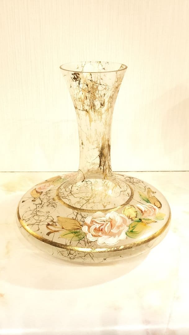 ヴィンテージ ハンドペイント フラワーベース 花瓶