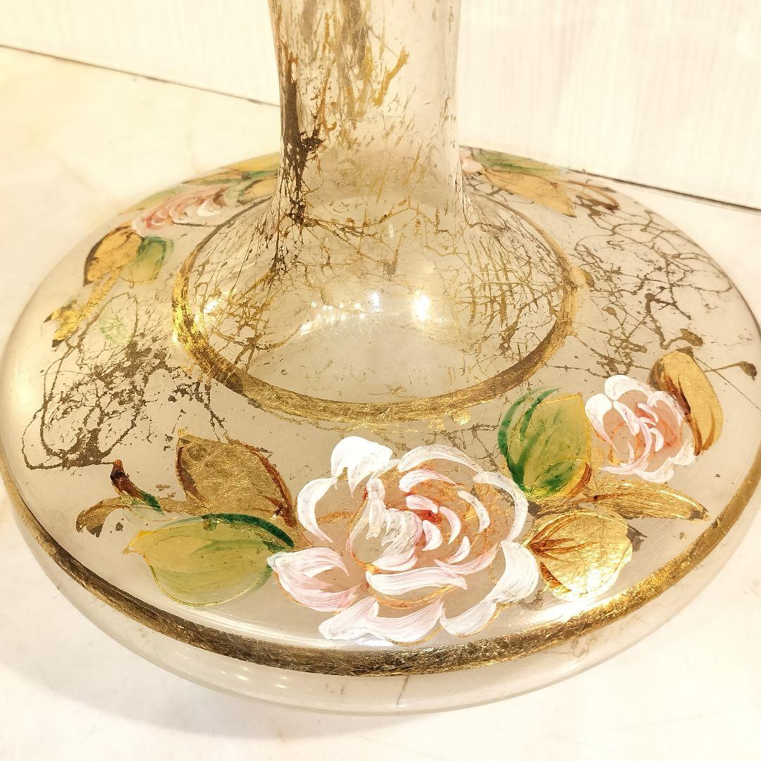 ヴィンテージ ハンドペイント フラワーベース 花瓶