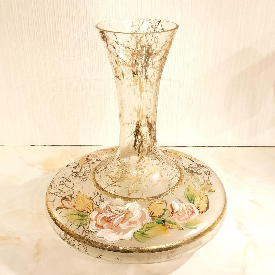 ヴィンテージ ハンドペイント フラワーベース 花瓶