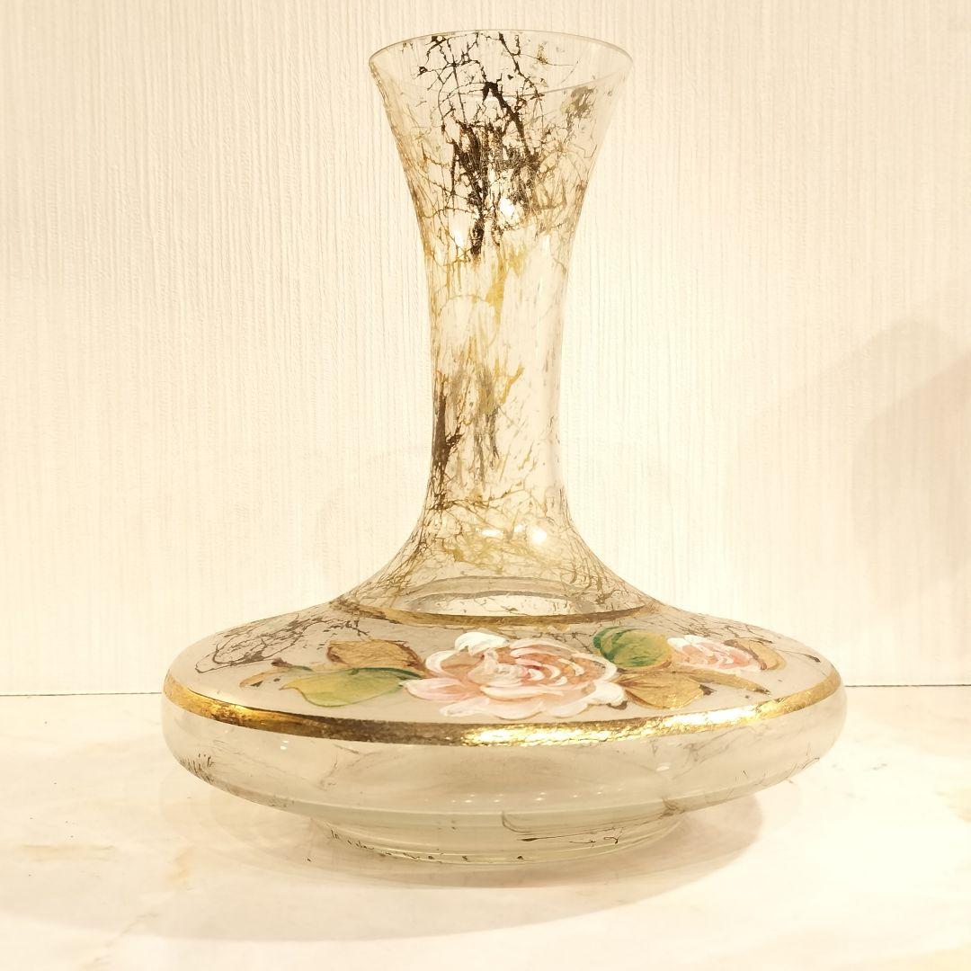 ヴィンテージ ハンドペイント フラワーベース 花瓶