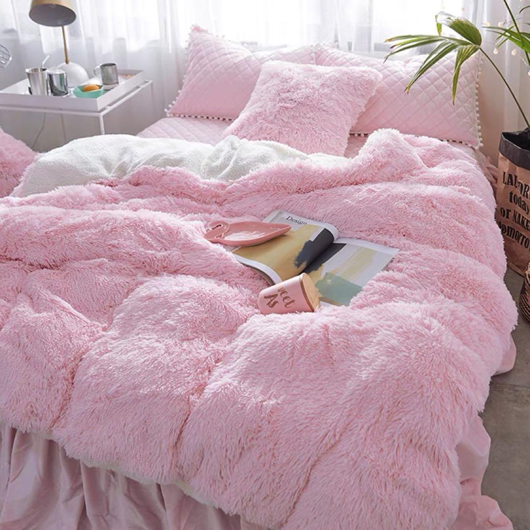 シングルサイズ フリースカバーセット ピンク