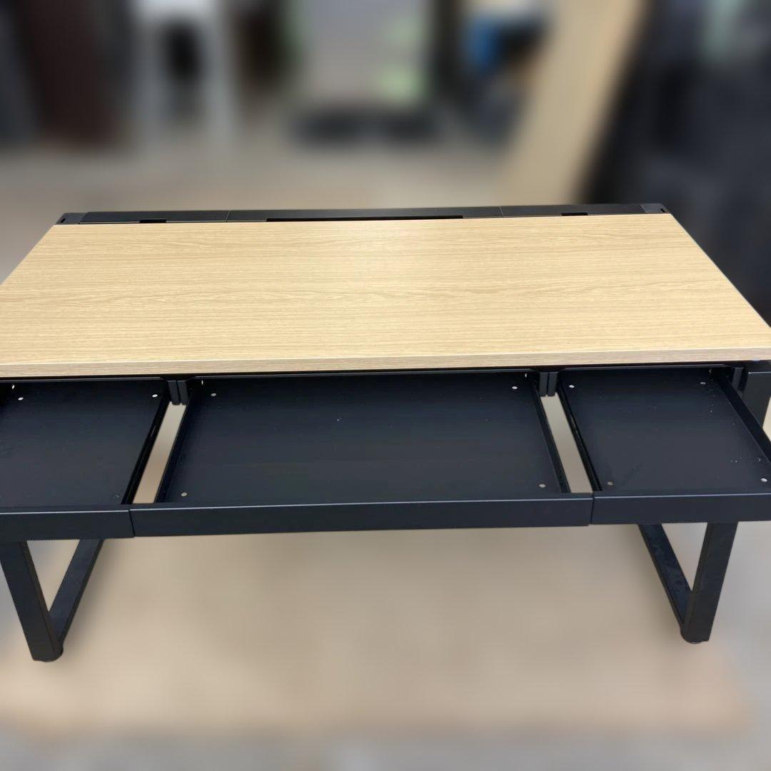 【美品】PLENO 平デスク　 事務机　キャスター付き引き出しセット　1台セット