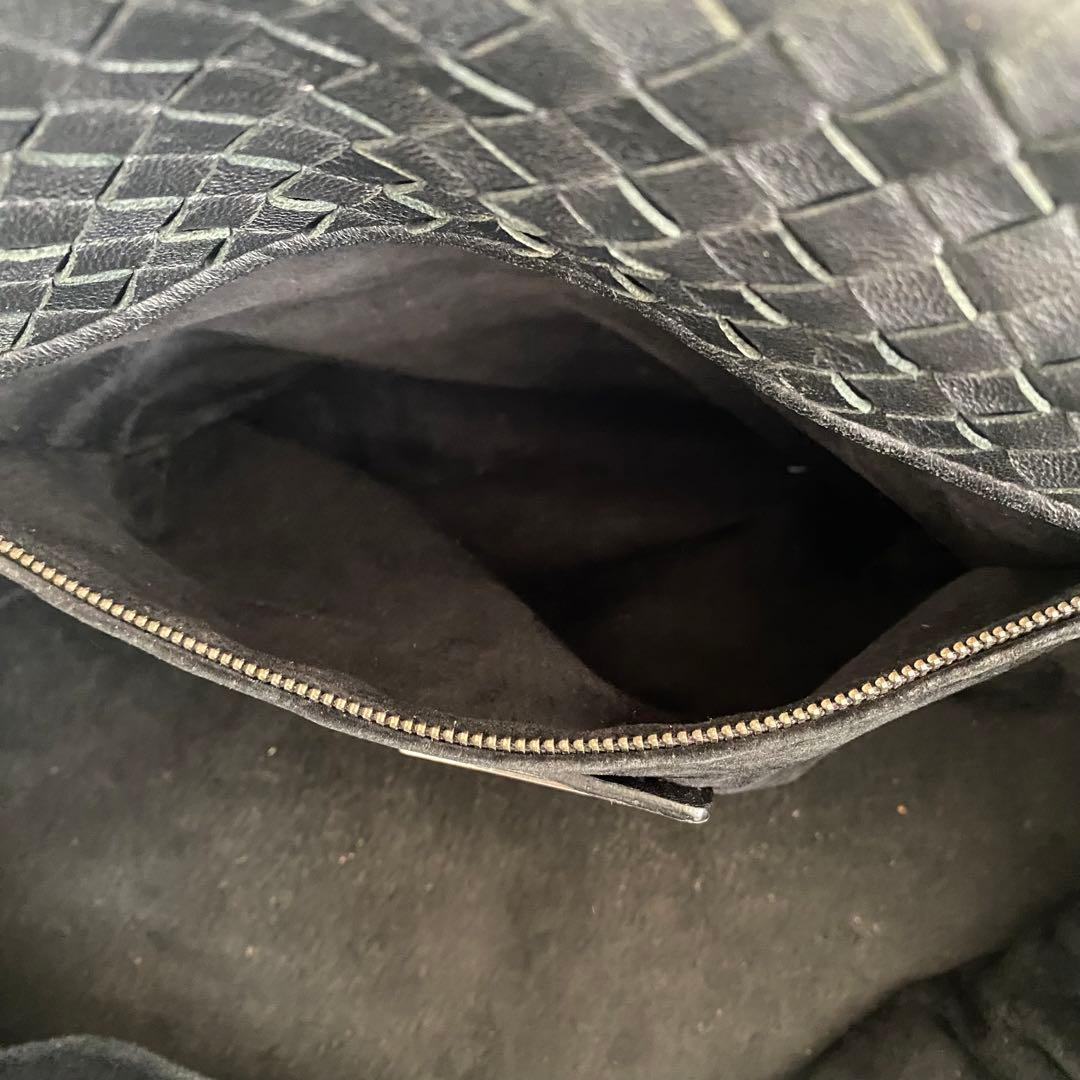 ボッテガヴェネタ チェスタ トートバッグ イントレチャート　ブラック　黒　肩がけ