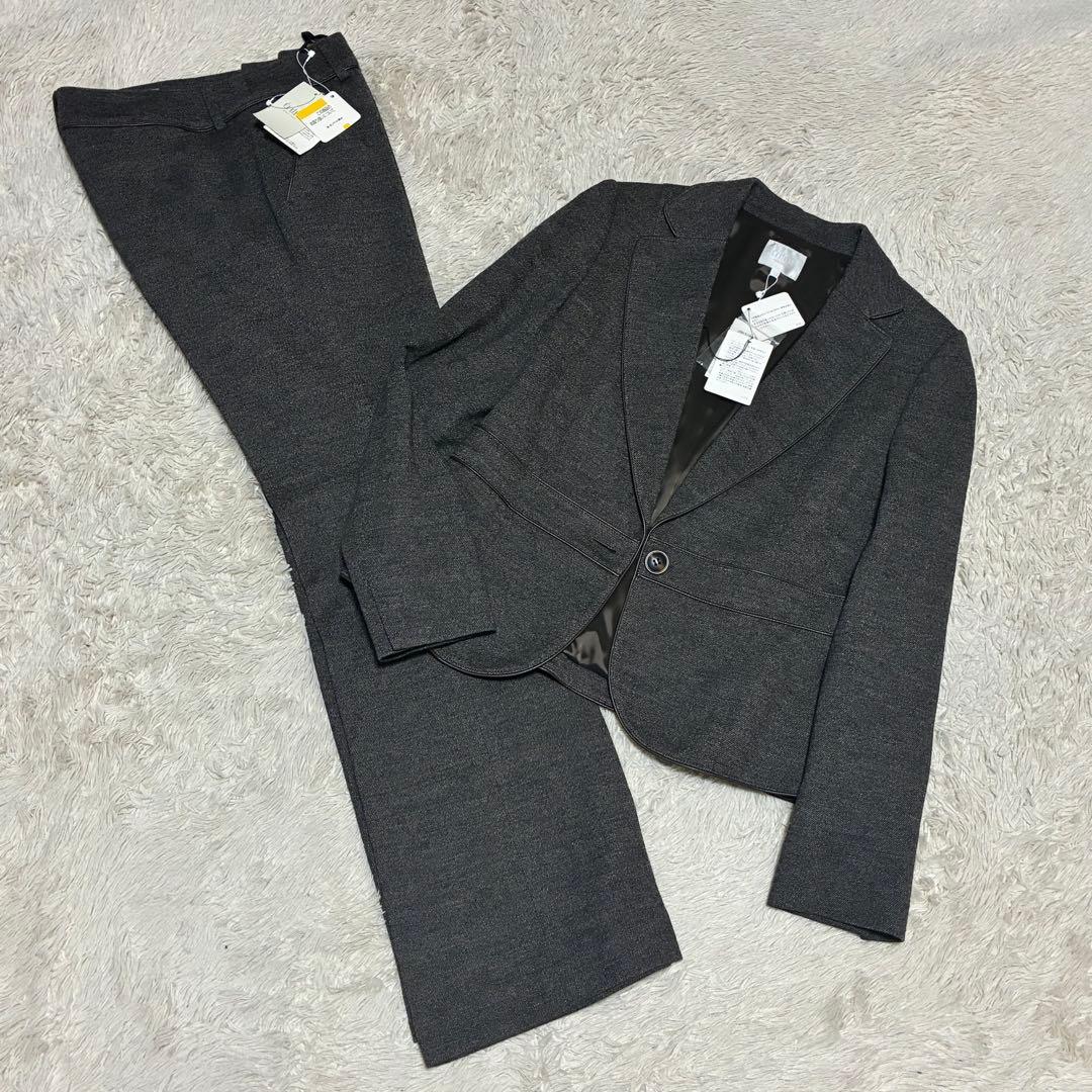 自由区 未使用タグ付 40 ブラウン系 ジャケット パンツ スーツ セットアップ