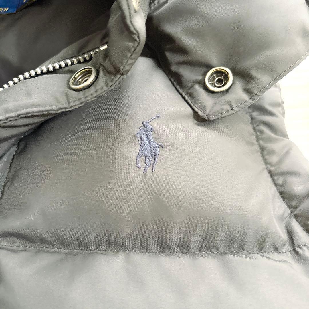 未使用級 ポロラルフローレン クラシカル ダウンベスト ポニー刺繍 ネイビー L