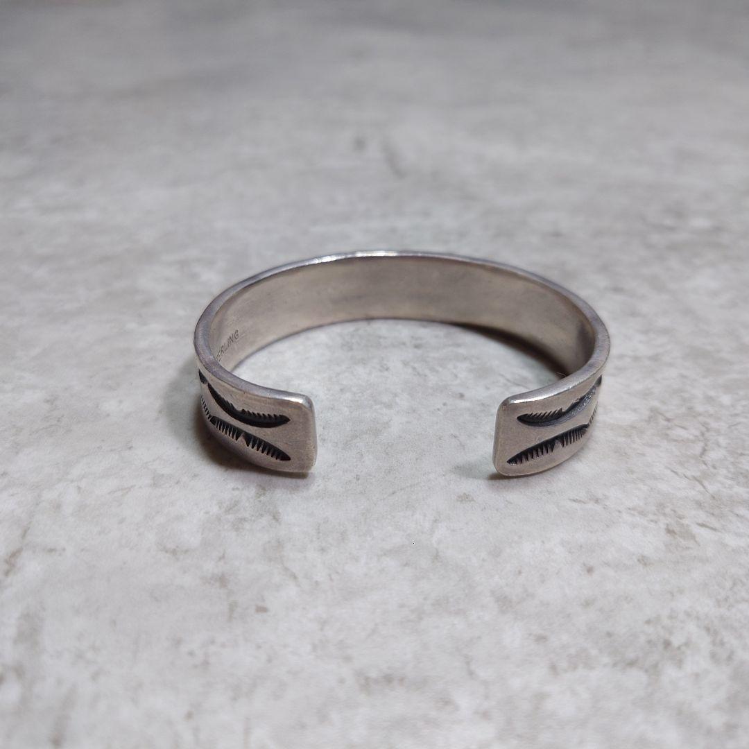 NAVAJO ナバホ NORA BILL スタンプワークバングル 925 重厚