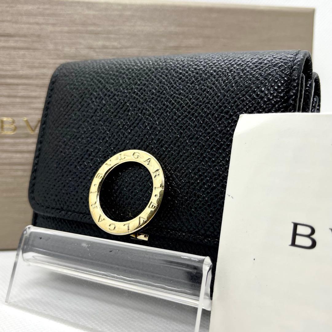 新品同様/入手困難✨ブルガリ ロゴクリップ 三つ折り財布 ビーゼロワン ブラック