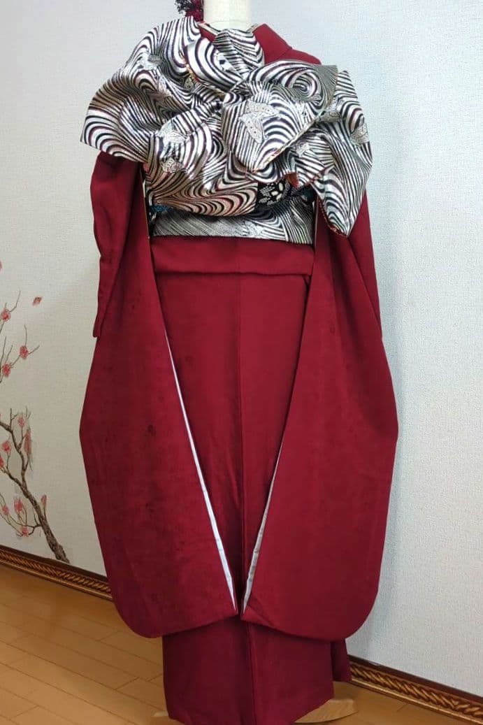 ♦翌日発送♦ 振袖 完全 フルセット 成人式 無地 正絹 赤