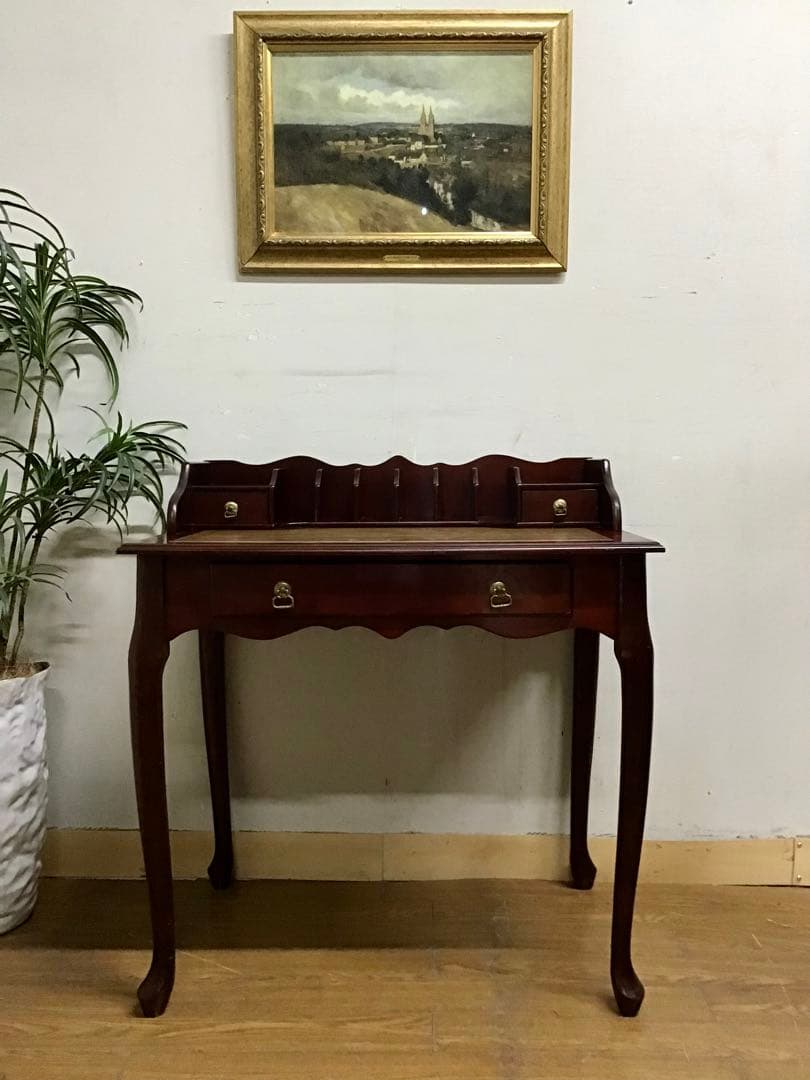 つき☆管243☆英国調☆ヨーロピアンクラシック☆アンティークデスク☆平机