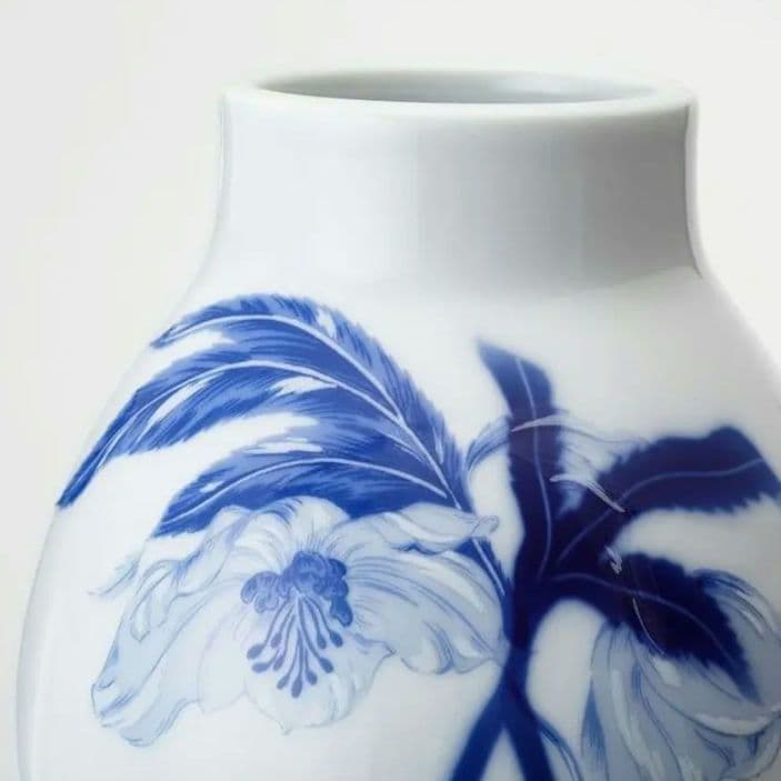 宮内庁御用達★深川製磁★『オリエンタルブルー』ヌーボー９号 花生★花瓶★未使用