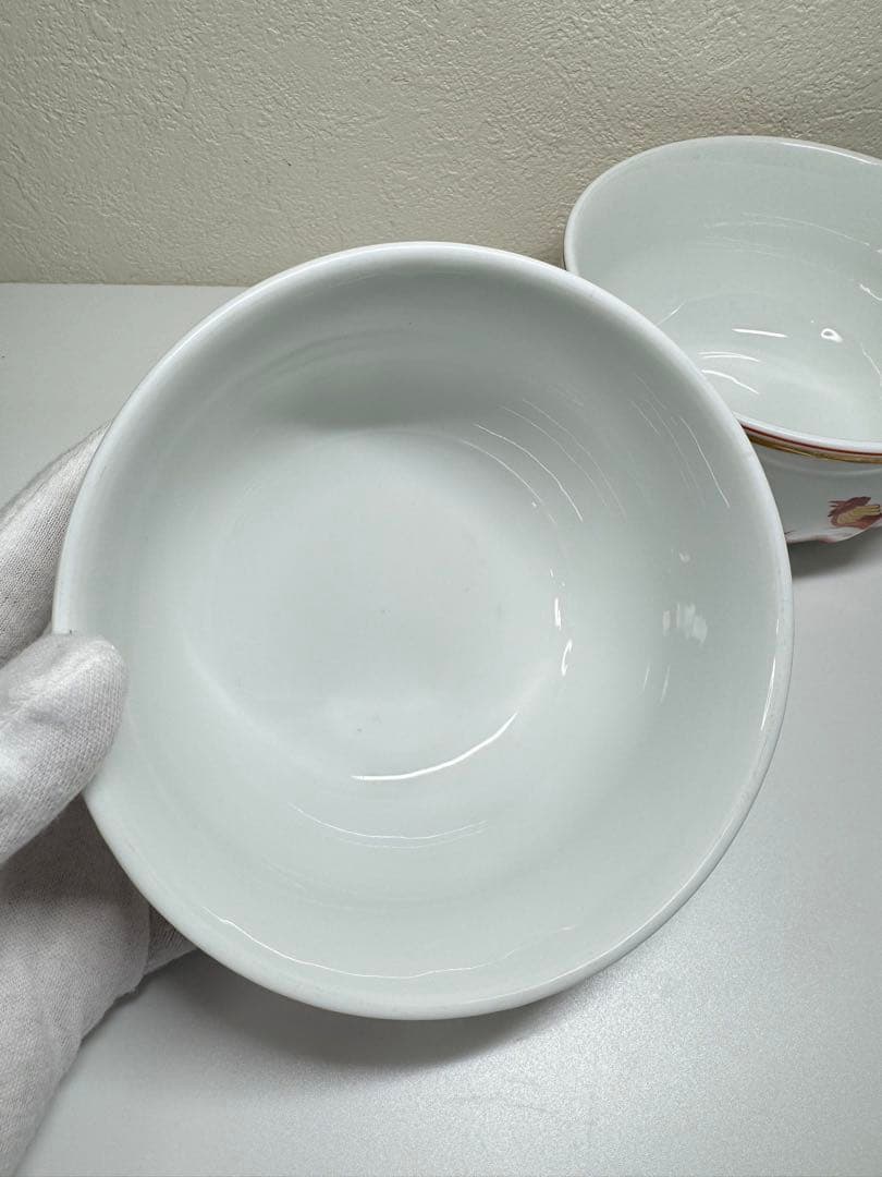 【高級】Richard Ginori レッドコック ボウル 2個セット