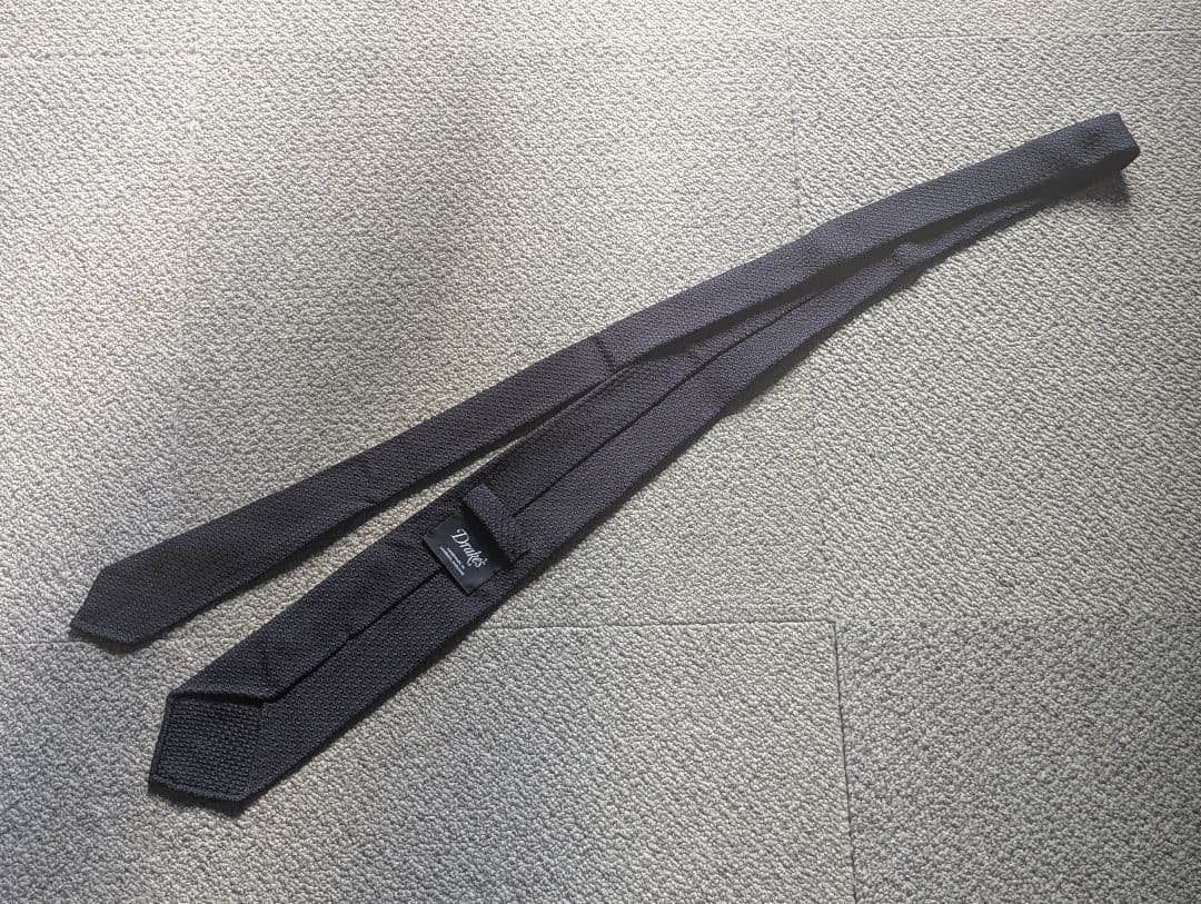 Drake's　ネクタイ　グレナディン　ネイビー